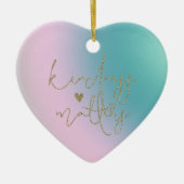 Gold Glitzer Kindness spielt Gefärbte Krawatte Keramik Ornament (Vorne)