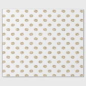 Gold Glitzer Kisses Lips Geschenkpapier (Flach)