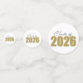 Gold-Glitzer-Klasse 2026 Konfetti (Vorderseiten)