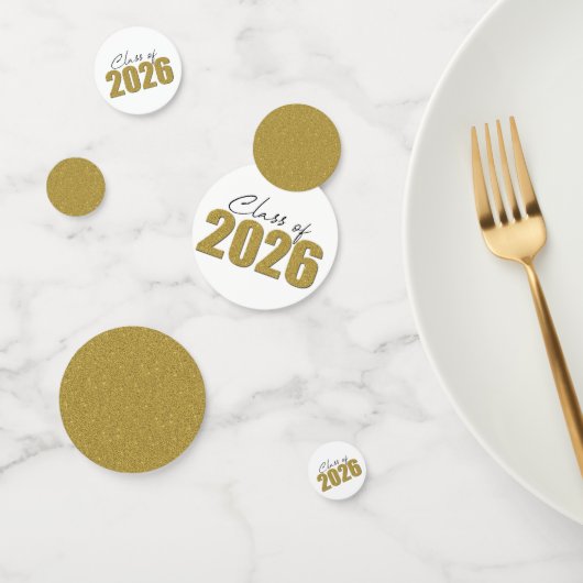 Gold-Glitzer-Klasse 2026 Konfetti (Gruppe)