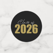 Gold-Glitzer-Klasse 2026 Konfetti (Klein Vorderseite)