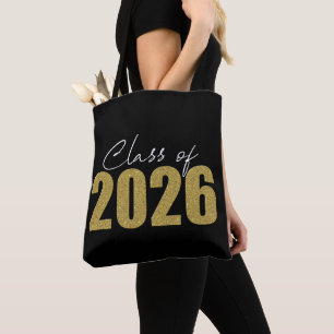 Gold-Glitzer-Klasse 2026 Tasche