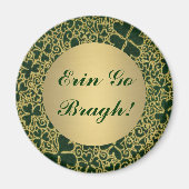 Gold Glitzer Kleeblatts Magnet (Vorne)