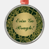 Gold Glitzer Kleeblatts Silbernes Ornament (Vorne)