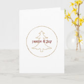 Gold Glitzer Kontur Weihnachtsbaum Karte (Gelbe Blume)