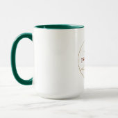 Gold Glitzer Kontur Weihnachtsbaum Tasse (Links)