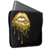 GOLD-GLITZER-LAPPEN LAPTOPSCHUTZHÜLLE (Vorne Rechts)