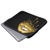 GOLD-GLITZER-LAPPEN LAPTOPSCHUTZHÜLLE (Vorne Knopf)