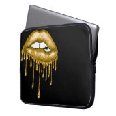 GOLD-GLITZER-LAPPEN LAPTOPSCHUTZHÜLLE (Vorderseite Links)