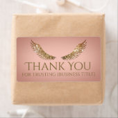 Gold Glitzer Lash Wings Vibranntes Rosa Label (Insitu)