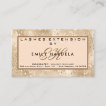 Gold-Glitzer-Lashes mit Aftercare-Instruktionen 