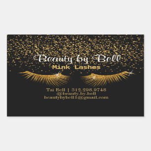 Gold-Glitzer-Läsionen Rechteckiger Aufkleber