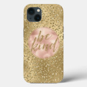 Gold Glitzer Leopard Print Blush Rose ist freundli Case-Mate iPhone Hülle (Rückseite)