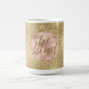 Gold Glitzer Leopard Print Blush Rose ist freundli Kaffeetasse