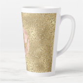 Gold Glitzer Leopard Print Blush Rose ist freundli Milchtasse (Rechts)