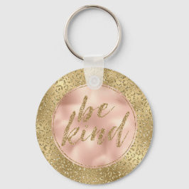 Gold Glitzer Leopard Print Blush Rose ist freundli Schlüsselanhänger