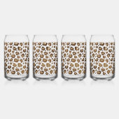 Gold Glitzer Leopard Print Dosenglas (Vorderseite)