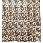 Gold Glitzer Leopard Print Duschvorhang (Vorderseite)