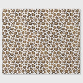 Gold Glitzer Leopard Print Geschenkpapier (Flach)