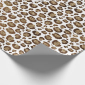 Gold Glitzer Leopard Print Geschenkpapier (Ecke)