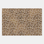 Gold Glitzer Leopard Print Geschenkpapier Set (Vorderseite 2)