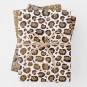 Gold Glitzer Leopard Print Geschenkpapier Set (Beispiel)