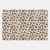 Gold Glitzer Leopard Print Geschenkpapier Set (Vorderseite)