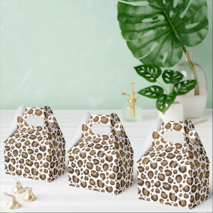 Gold Glitzer Leopard Print Geschenkschachtel