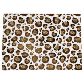Gold Glitzer Leopard Print Große Geschenktüte (Vorderseite)
