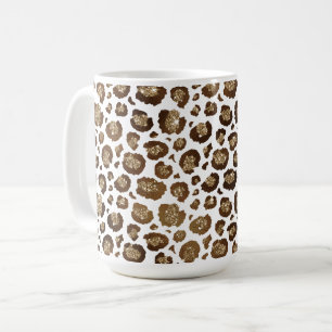 Gold Glitzer Leopard Print Kaffeetasse