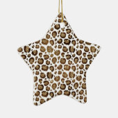 Gold Glitzer Leopard Print Keramik Ornament (Rechts)