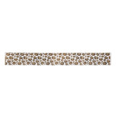 Gold Glitzer Leopard Print Satinband (Vorderseite)