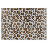 Gold Glitzer Leopard Print Schneidebrett (Vorderseite)