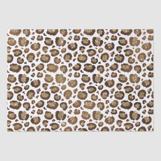 Gold Glitzer Leopard Print Seidenpapier (Vorderseite)