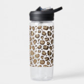 Gold Glitzer Leopard Print Trinkflasche (Links)
