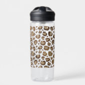 Gold Glitzer Leopard Print Trinkflasche (Vorderseite)
