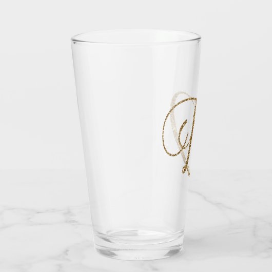 Gold Glitzer Letter D Glas (Rechts)
