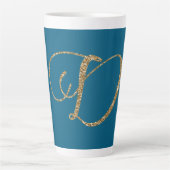 Gold Glitzer Letter D Milchtasse (Vorderseite)