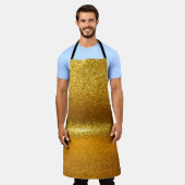 Gold Glitzer Lichter, weiße Weihnachtsstruktur. Schürze (Getragen)