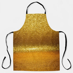 Gold Glitzer Lichter, weiße Weihnachtsstruktur. Schürze