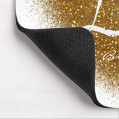 Gold Glitzer LIEBE Herzmuskel Glamour Mouse Pad Mousepad (Ecke)