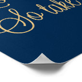 Gold Glitzer Liebe ist süß Nehmen Sie einige Lecke Poster (Ecke)