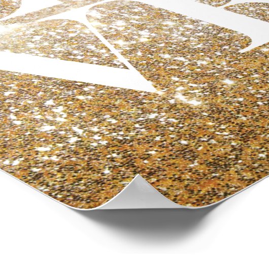 Gold Glitzer Liebe Poster (Ecke)