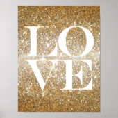 Gold Glitzer Liebe Poster (Vorne)