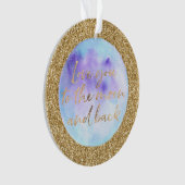 Gold Glitzer Liebe zum Mond Ornament (Vorderseite)