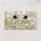 Gold Glitzer Lights Makeup Eyelashes Beauty Wellne Visitenkarte (Rückseite)