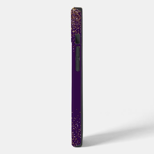 Gold Glitzer Lila Monogram iPhone Gehäuse Case-Mate iPhone Hülle (Rückseite / Links)