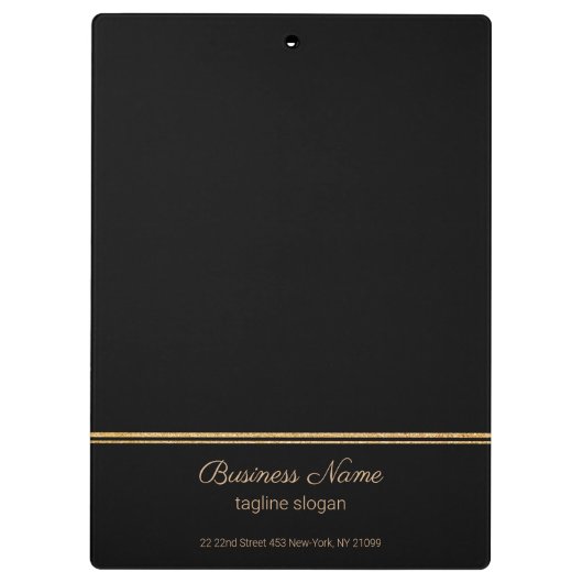 Gold Glitzer Lines Klemmbrett (Rückseite)