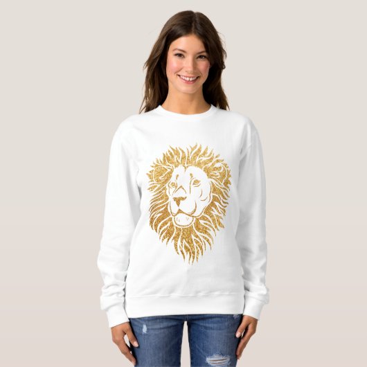 Gold Glitzer | Lion Sweatshirt (Vorne ganz)