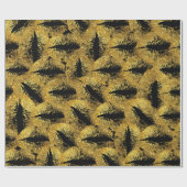 Gold Glitzer Lips #2 Geschenkpapier (Flach)